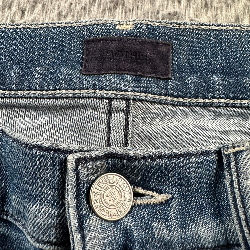 MOTHER Jeans Womens 26 The Insider Crop Fray Gypsy Distressed Raw Hem Cropped - Picture 4 of 15